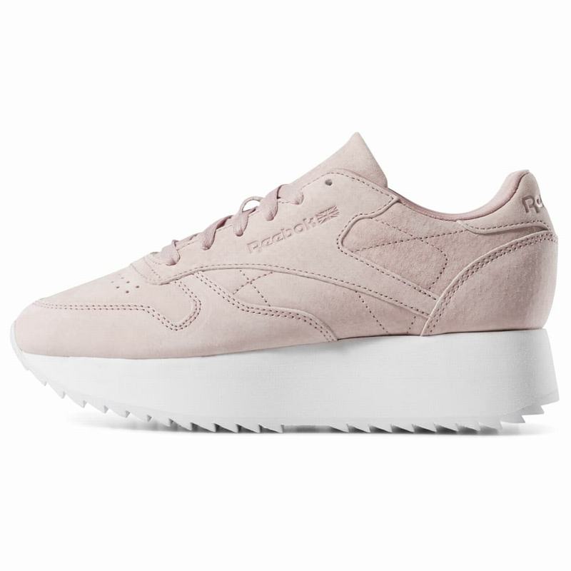 Tenisi Reebok Classic Leather Double Dama Roz/Albi Romania IF7152CV